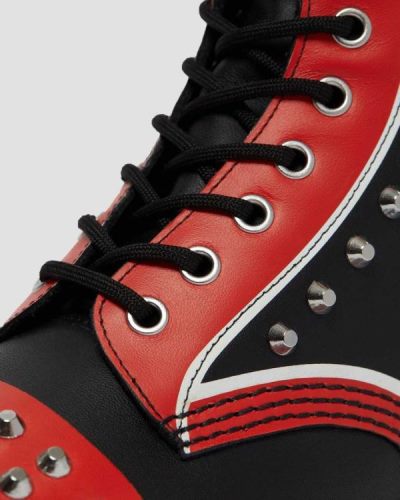 Botas Con Cordones Dr Martens 1460 Cuero Studded Para Mujer DR4306L